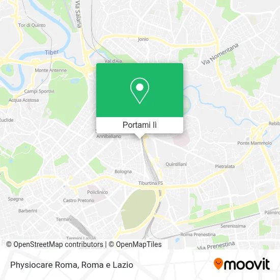Mappa Physiocare Roma