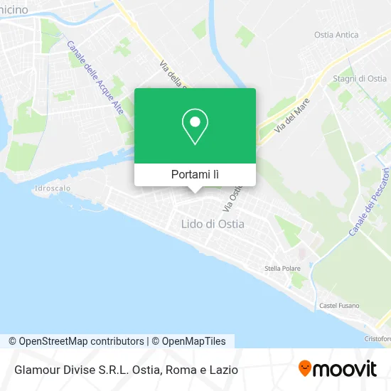 Mappa Glamour Divise S.R.L. Ostia