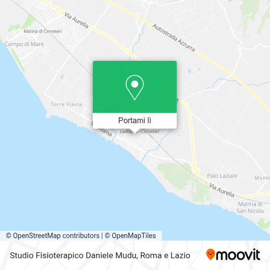 Mappa Studio Fisioterapico Daniele Mudu
