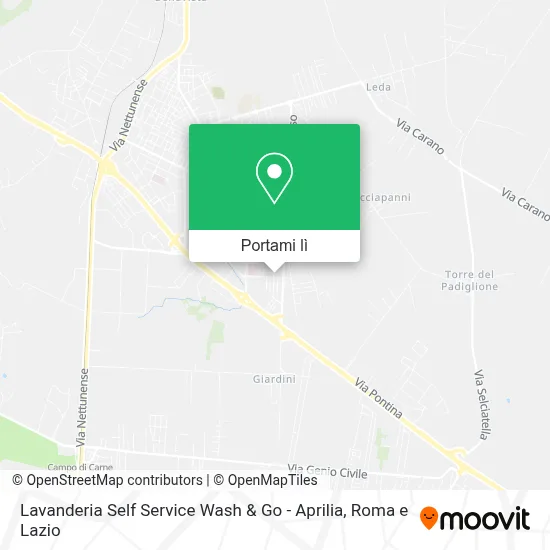 Mappa Lavanderia Self Service Wash & Go - Aprilia