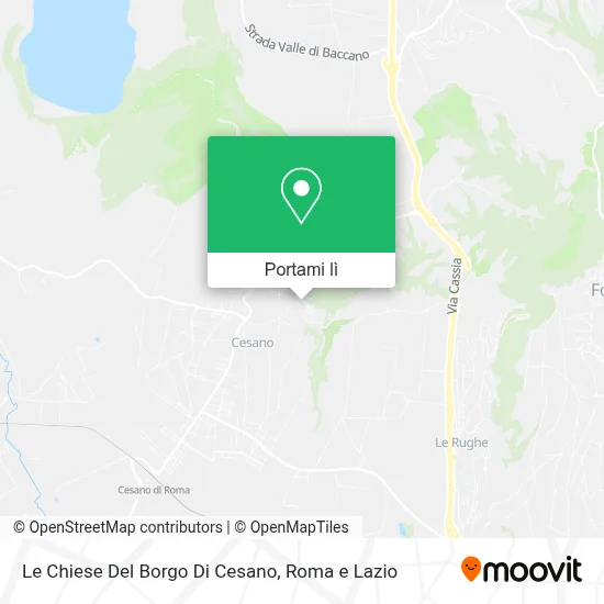 Mappa Le Chiese Del Borgo Di Cesano