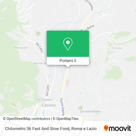 Mappa Chilometro 36 Fast And Slow Food