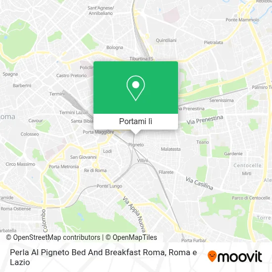 Mappa Perla Al Pigneto Bed And Breakfast Roma