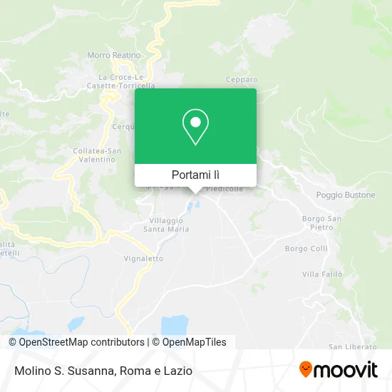Mappa Molino S. Susanna