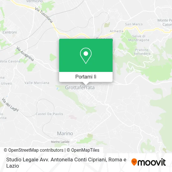 Mappa Studio Legale Avv. Antonella Conti Cipriani