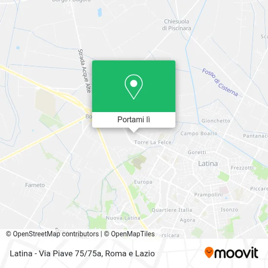 Mappa Latina - Via Piave 75/75a