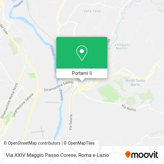 Mappa Via XXIV Maggio Passo Corese