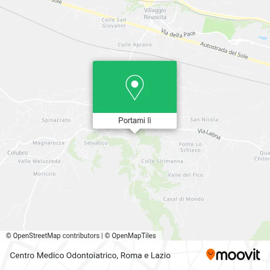 Mappa Centro Medico Odontoiatrico