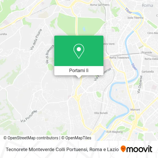 Mappa Tecnorete Monteverde Colli Portuensi
