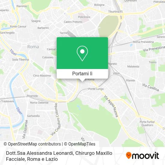 Mappa Dott.Ssa Alessandra Leonardi, Chirurgo Maxillo Facciale