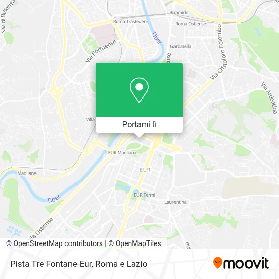Mappa Pista Tre Fontane-Eur