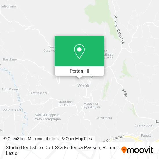 Mappa Studio Dentistico Dott.Ssa Federica Passeri