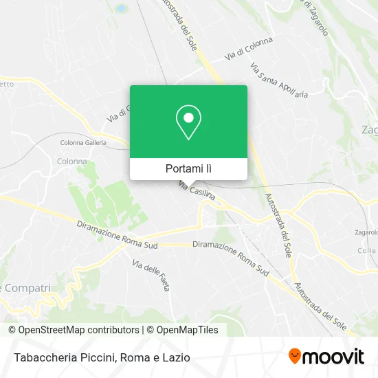 Mappa Tabaccheria Piccini