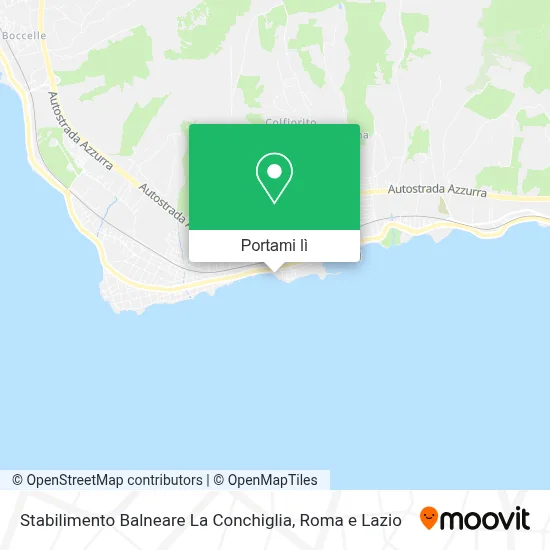 Mappa Stabilimento Balneare La Conchiglia