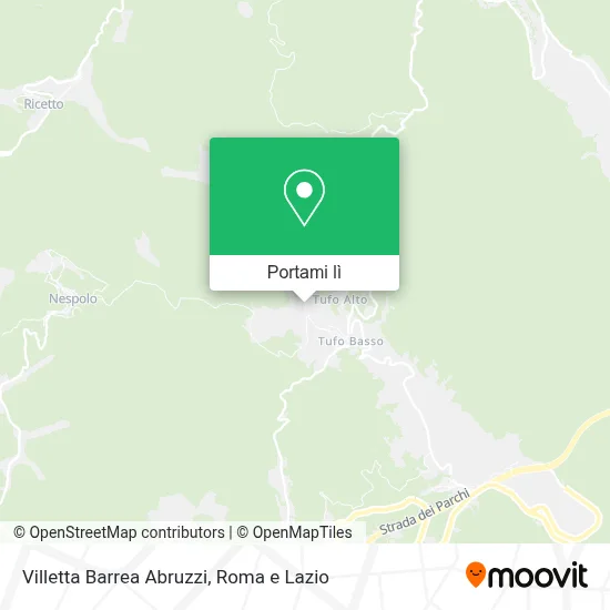 Mappa Villetta Barrea Abruzzi
