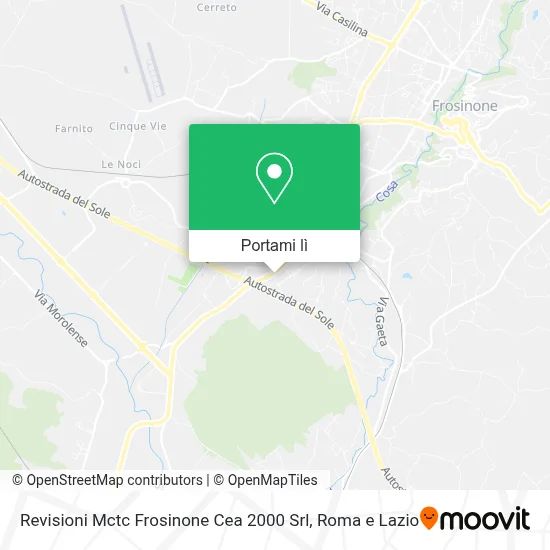 Mappa Revisioni Mctc Frosinone Cea 2000 Srl