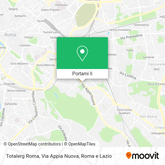 Mappa Totalerg Roma, Via Appia Nuova