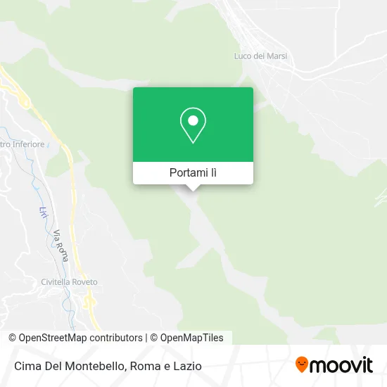 Mappa Cima Del Montebello