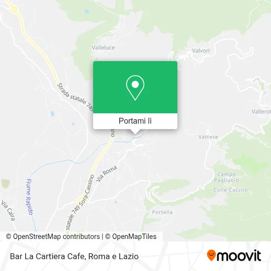 Mappa Bar La Cartiera Cafe