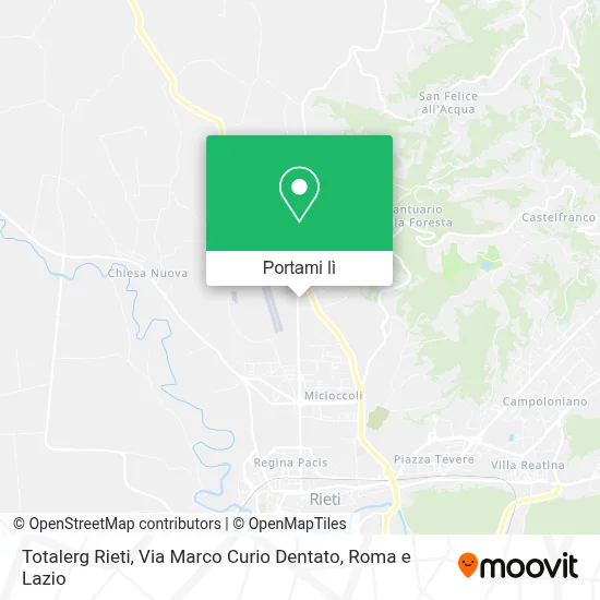 Mappa Totalerg Rieti, Via Marco Curio Dentato