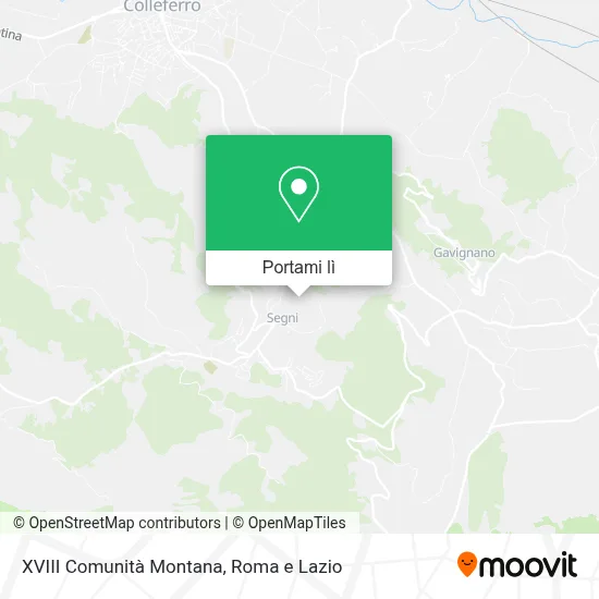 Mappa XVIII Comunità Montana