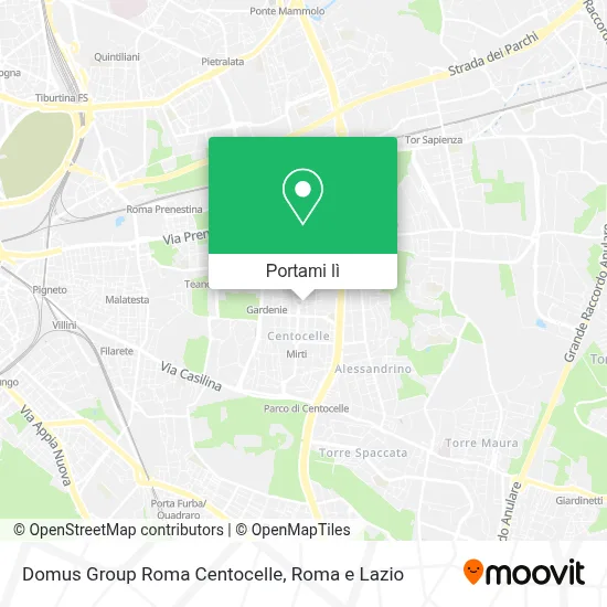 Mappa Domus Group Roma Centocelle