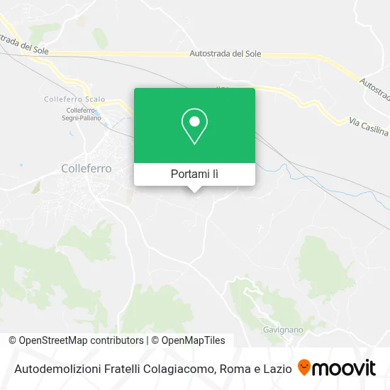 Mappa Autodemolizioni Fratelli Colagiacomo