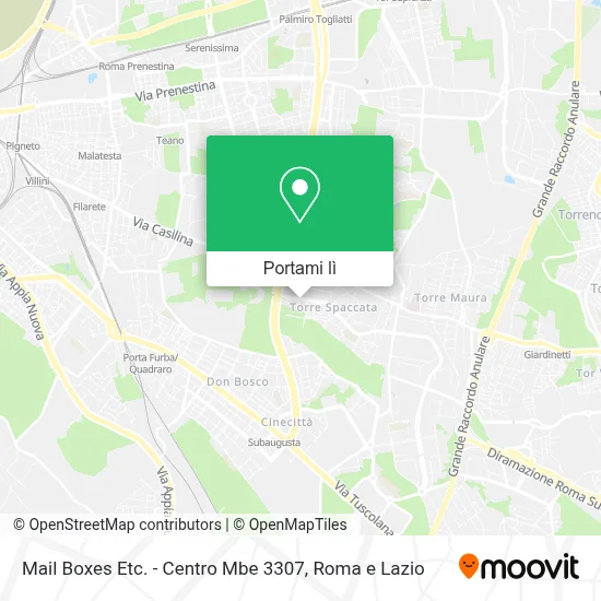 Mappa Mail Boxes Etc. - Centro Mbe 3307
