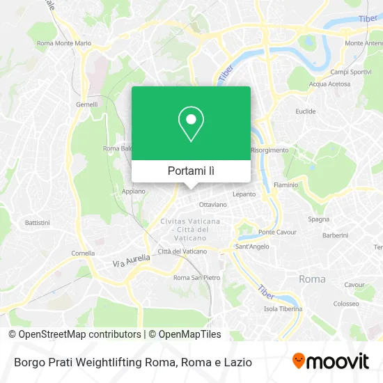 Mappa Borgo Prati Weightlifting Roma