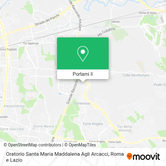 Mappa Oratorio Santa Maria Maddalena Agli Arcacci