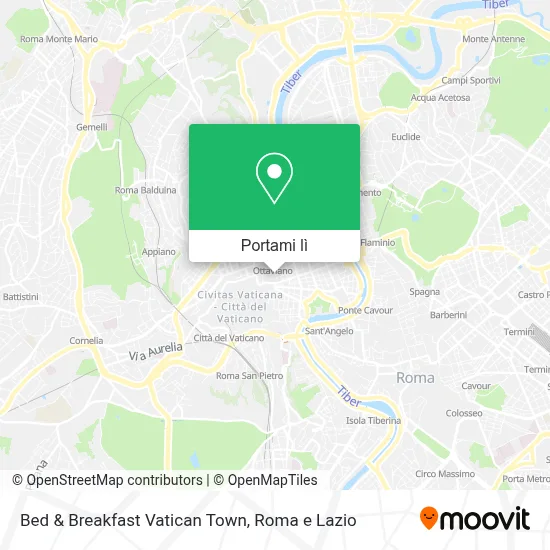 Mappa Bed & Breakfast Vatican Town