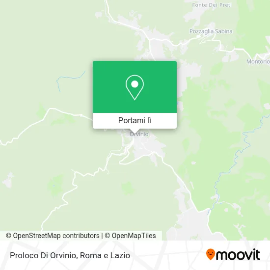 Mappa Proloco Di Orvinio