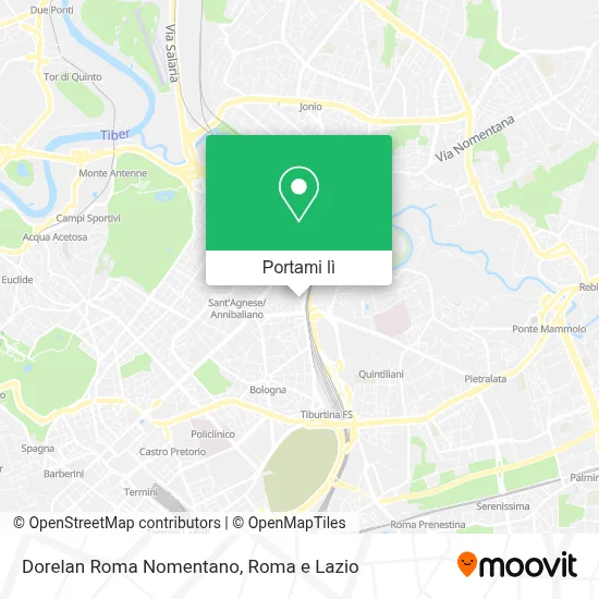 Mappa Dorelan Roma Nomentano