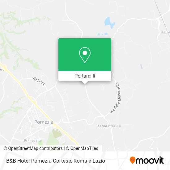 Mappa B&B Hotel Pomezia Cortese