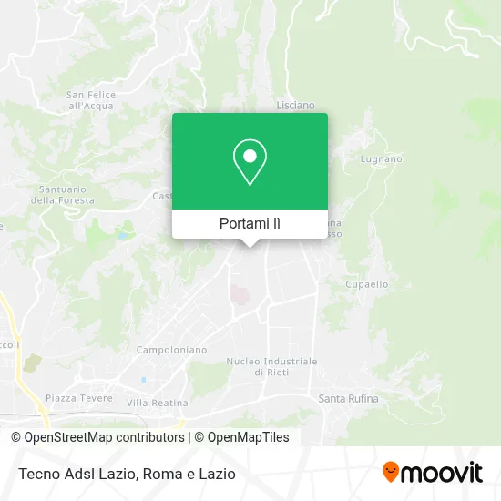 Mappa Tecno Adsl Lazio