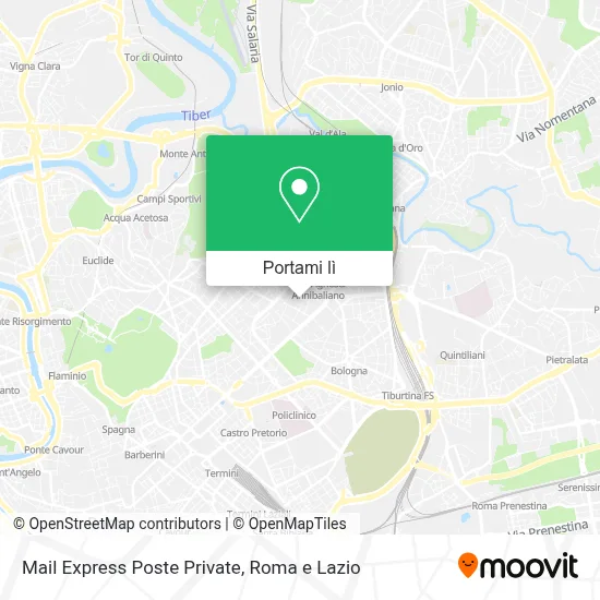 Mappa Mail Express Poste Private