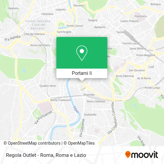 Mappa Regola Outlet - Roma