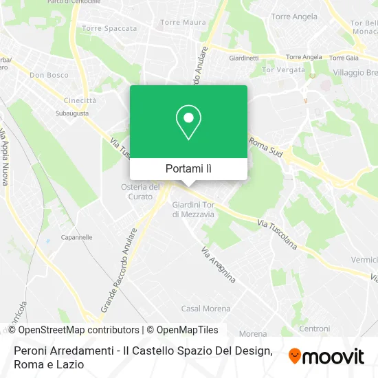 Mappa Peroni Arredamenti - Il Castello Spazio Del Design