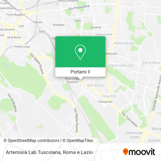 Mappa Artemisia Lab Tuscolana
