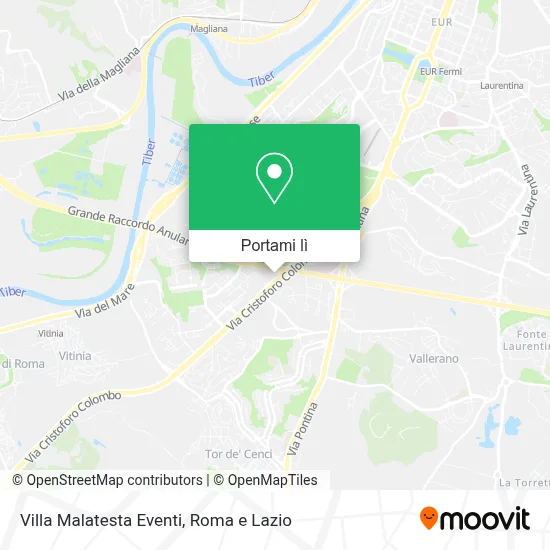 Mappa Villa Malatesta Eventi