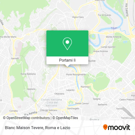 Mappa Blanc Maison Tevere