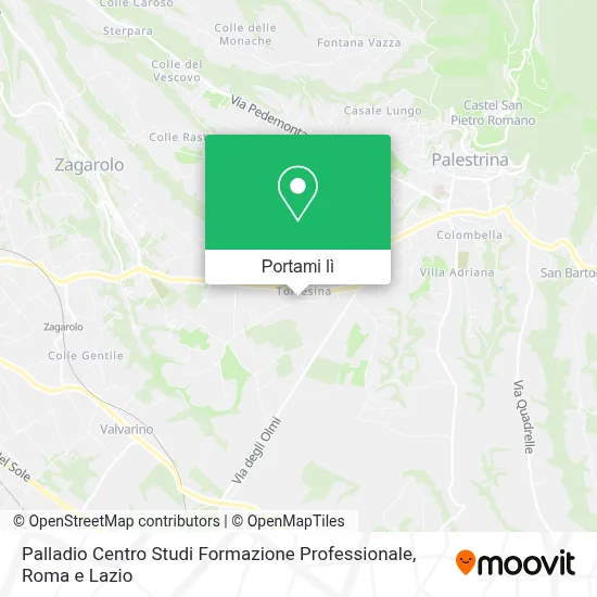 Mappa Palladio Centro Studi Formazione Professionale