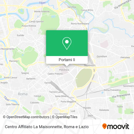 Mappa Centro Affiliato La Maisonnette