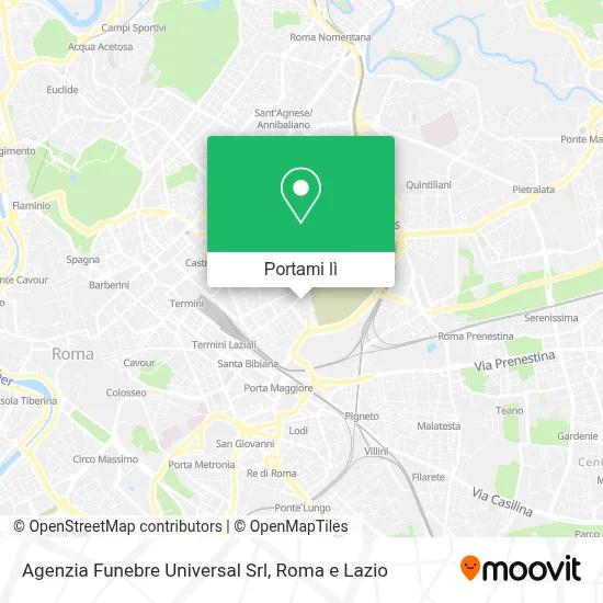 Mappa Agenzia Funebre Universal Srl
