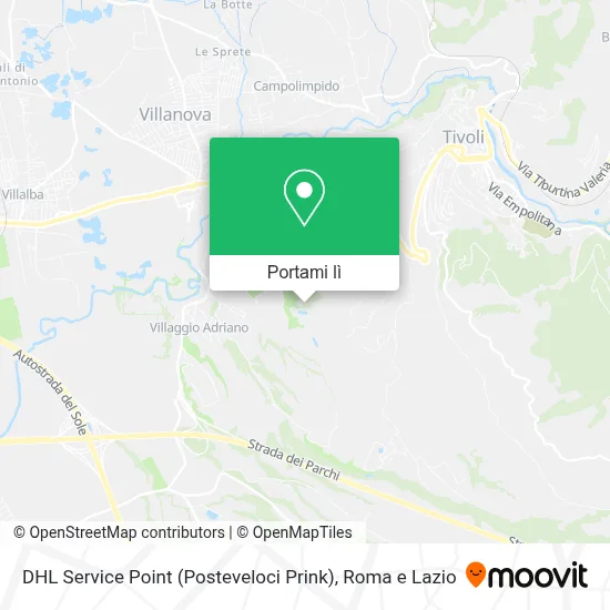 Mappa DHL Service Point (Posteveloci Prink)