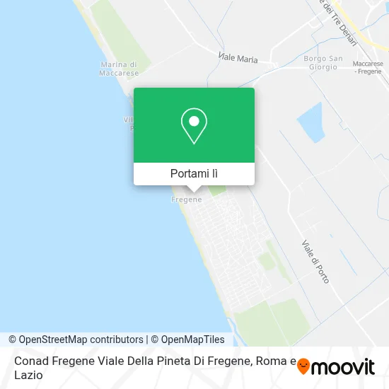 Mappa Conad Fregene Viale Della Pineta Di Fregene