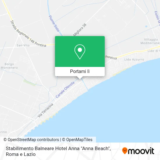 Mappa Stabilimento Balneare Hotel Anna "Anna Beach"