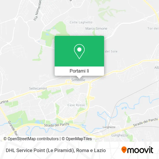 Mappa DHL Service Point (Le Piramidi)
