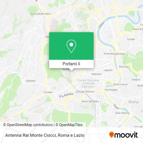 Mappa Antenna Rai Monte Ciocci