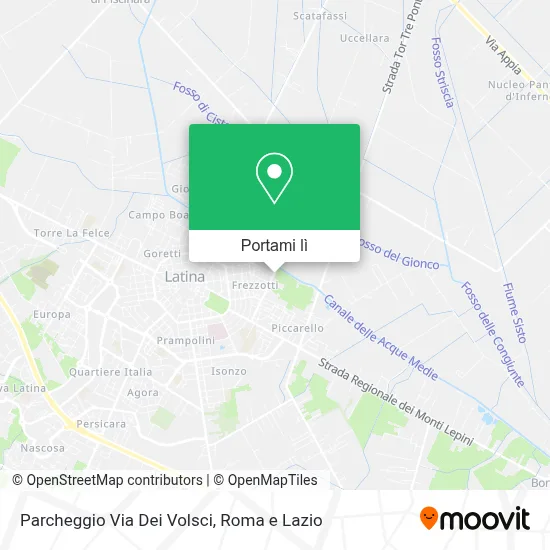 Mappa Parcheggio Via Dei Volsci